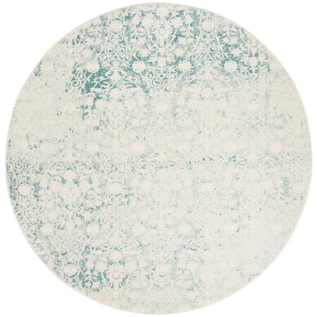 Safavieh 6 ft. 7 in. x 6 ft. 7 in. Glam Passion Power Loom Area Rug Turquoise & Ivory PAS403B-7R